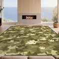 thumbnail image 2 of Design&I 9'x12' Washable Area Rug Camo Motif Print Forest Tracks Woodland Antler Border Hunting Flowing Dynamic for Dining Room, Basement, Large Office, Snag-Free, 2 of 7
