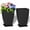 Black, variant on FIASON 2 Pack 21" Matte Grey Large Square Tall Planter Pots Indoor Outdoor- Flower Planters with 2 BlackTrays and 2 Gray Rolling Trays for Patio, Front Door, -Resistant & Lightweight Plastic