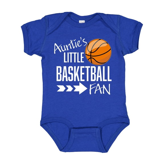 Inktastic Auntie's Little Basketball Fan Boys or Girls Baby Bodysuit