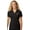 Black, variant on Womens Breast Cancer Awareness Patch Polo Shirt, Small Atomic Blue