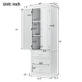 thumbnail image 2 of Harper & Bright Designs Tall Bathroom Storage Cabinet with Drawers and Doors, Modern Bathroom Floor Storage Cabinet with Shelf, White, 2 of 15