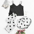 thumbnail image 2 of WTXUE Pajama Sets Women Print Push up Three Shorts Set Underwear Suit Pajamas | 3-Piece White S, 2 of 5