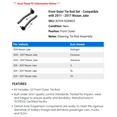 thumbnail image 2 of Front Outer Tie Rod Set - Compatible with 2011 - 2017 Nissan Juke 2012 2013 2014 2015 2016, 2 of 2