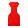 thumbnail image 4 of NOLDARES Mens Tank Top Sleeveless Hoodie Cotton T-Shirt Summer Casual Shirt Muscle Tee(Red,L), 4 of 7
