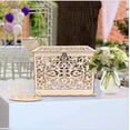 thumbnail image 3 of Shisuyan Wood Money Box Wedding Sign Holder Rustic Design 1 Set for Event Organizers Weddings, 3 of 8
