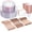 Clear Rose Gold, variant on 350 PCS Rose Gold Plastic Plates, Includes: 50 Dinner Plate, 50 Dessert Plate, 50 Forks, 50 Knives, 50 Spoons, 50 Cups, 50 Dot Napkins for Party and Wedding