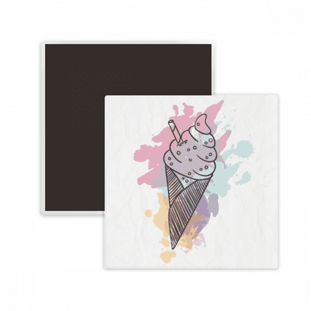 

Watercolor Biscuits Bar Cones Ice Square Ceracs Fridge Magnet Keepsake Memento