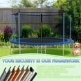 thumbnail image 5 of SENCHO GINSYTALIOR 14FT Outdoor Trampoline for Kids and Adults, Backyard Trampoline with Basketball Hoop , Enclosure Net and Ladder,  Heavy Duty Trampoline Capacity for 2-6 Kids(14FT,Blue）, 5 of 8