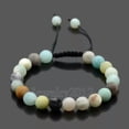 thumbnail image 6 of EOEMY 8mm Gemstones Bead Yoga Energy Reiki Natural Stone Tassel Braided Rope Bracelets-16 Hematite, 6 of 9