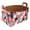 Multicolor 4, variant on Cactus Yellow Pattern Storage Basket Collapsible Storage Bin, PU Foldable Basket Convenient Box Storage Organizer with Handles for Shelves Office Bedroom Closet Nursery Toys Laundry