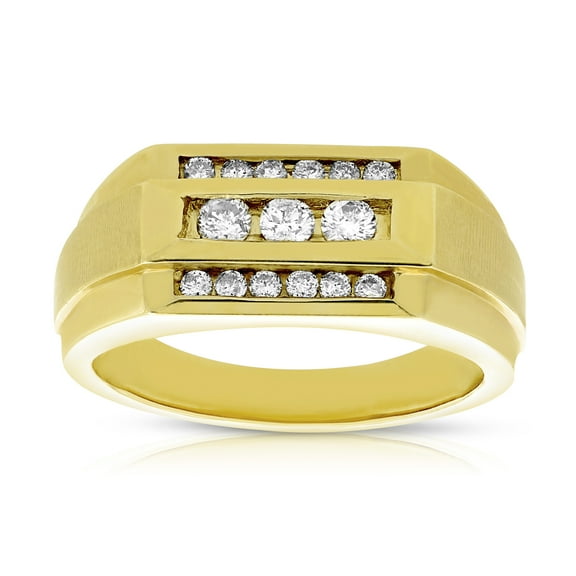 Vir Jewels 1/2 CTTW Men's Diamond Engagement Ring 14K Yellow Gold SI1 Clarity Channel