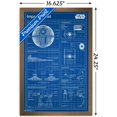 thumbnail image 3 of Star Wars: Saga - Imperial Blueprint Wall Poster, 14.725" x 22.375", Framed, 3 of 3