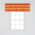 thumbnail image 2 of Ambesonne Abstract Valance Pack of 2, Victorian Ornaments Art, 54"X18", Vermilion Earth Yellow, 2 of 4