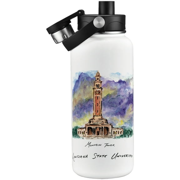 LSU Tigers Laura Wilcox Watercolors 34oz. Water Bottle