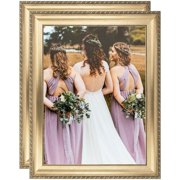 ArtToFrames 18" x 22" Muted Silver Picture Frame, 18x22 inch Silver Wood Poster Frame (WOM-4626), 2 Pack