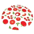 thumbnail image 3 of Kll 30" Christmas Tree Skirt Fresh Red Tomato Xmas Tree Skirts Mat For New Year Xmas Holiday Party Indoor Outdoor Home Decoration, 3 of 9