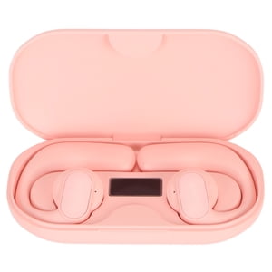 Wireless Earbuds, 16 Mm Speakers Stereo Sound Portable Earbuds Directional Sound Transmission Technology Open Ear  for Calls for Outdoor Pink