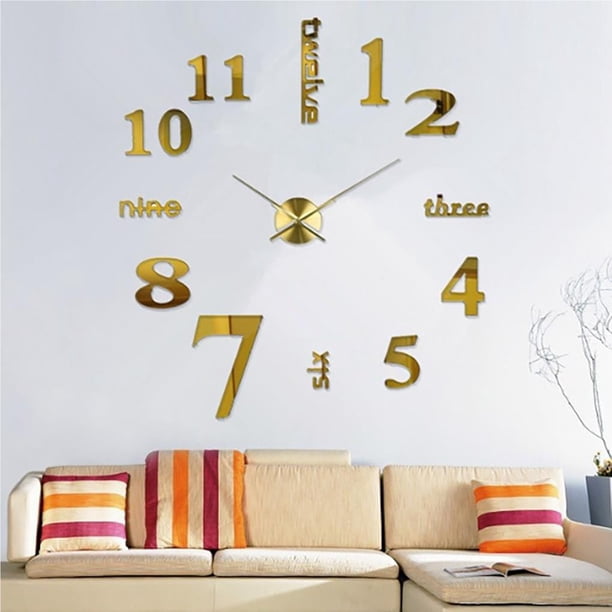 Etiqueta Engomada Del Diseño Del Reloj De Pared 3D Decoración Única Habitación De La Oficina En El Hogar Yuarrent HA025982-03