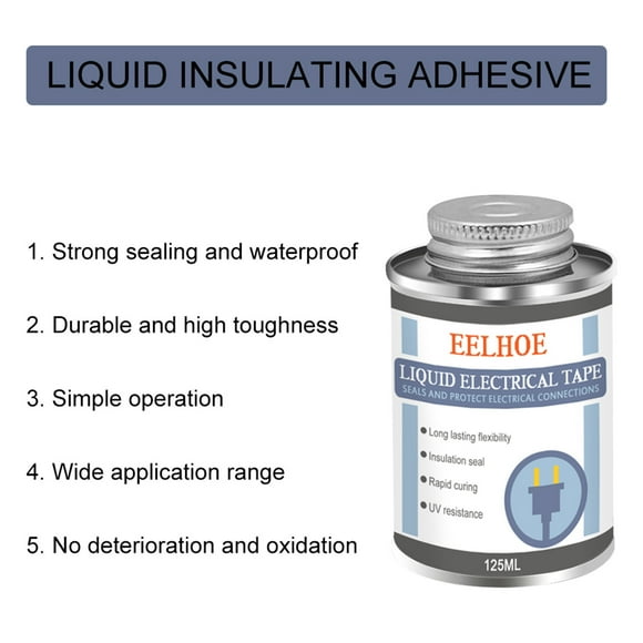 Fiudx Cinta Aislante Líquida, Sellador Aislante de Secado Rápido, Impermeable, Resistente Al Ácido y a La Abrasión, Curado Rápido, Protección para Equipos Electrónicos, 125 Ml, Variantes En Blanco y