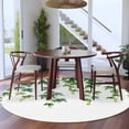 thumbnail image 4 of Summer Leaf Round Area&nbsp;Rug 7ft Green Gradient Plant Watercolor Non-Slip&nbsp;Washable Circle Rugs Soft Felt Indoor Floor Mat for Bedroom Kitchen Living Room Bathroom, 4 of 9