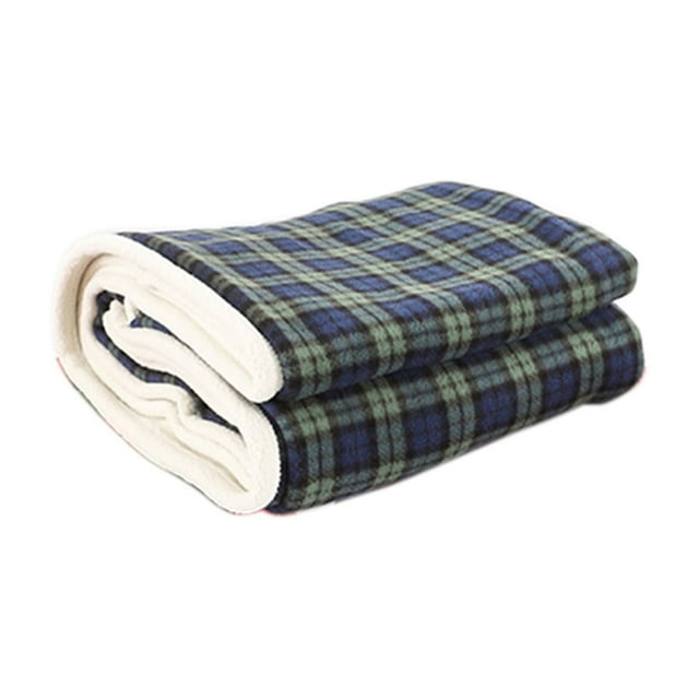 The Office Blanket Lamb Wool Blanket Checked Printed Nap Blanket Winter Office Nap Conditioning Quilt Blanket for Winter