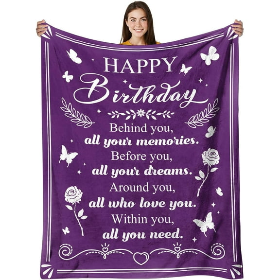Birthday Gifts for Women/Men, Happy Birthday Decorations for Women, Womens Birthday Gift Ideas for Her, Holiday, Christmas, Thanksgiving Gifts for Her, 50x60