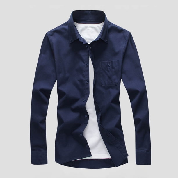 pstuiky camisetas para hombre, Camiseta informal de manga corta con botones y solapa de color liso para hombre ropa de hombre xl