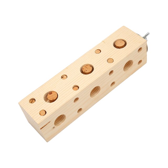 Engaging Bird Wooden Block Bird Wooden Block Chewing Wood Block Chewing Toy For Beak Exercise Toys Parakeets Puzzle Foraging Training Toys Shredding Biting Wood Toy