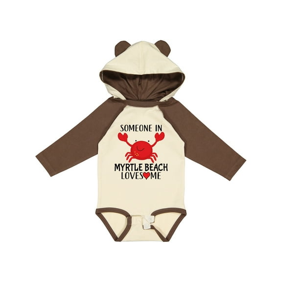 Inktastic Someone in Myrtle Beach Loves Me Boys or Girls Long Sleeve Baby Bodysuit