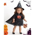thumbnail image 4 of Set de disfraces Sweet Dolly Halloween Pumpkin Witch para muñecas de 18 pulgadas, 4 of 5