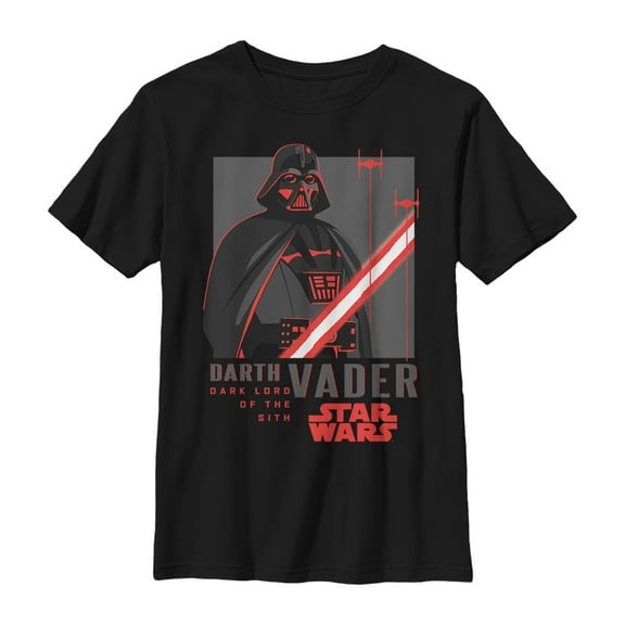 Boy's Star Wars Galaxy of Adventures Darth Vader Dark Lord  Graphic Tee Black Large