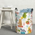 thumbnail image 6 of Fotbe Travel Animals Pattern Laundry Basket with Handles, Waterproof Large Laundry Hamper, Wash Bag for Corner Dorm, Rolling Laundry Basket with Handles-Medium, 6 of 6