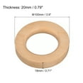 thumbnail image 2 of Unique Bargains 2Pack 4 Inch Wooden Rings Ring Hanger Closet Circle for Shop Scarf Pants, Natural, 2 of 4
