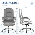 thumbnail image 2 of CELTOSS Ergonomic Leather Office Chair, High-Back with Lumbar Support, Heavy Duty Executive Desk Chair for Home Office, Gray, 2 of 11