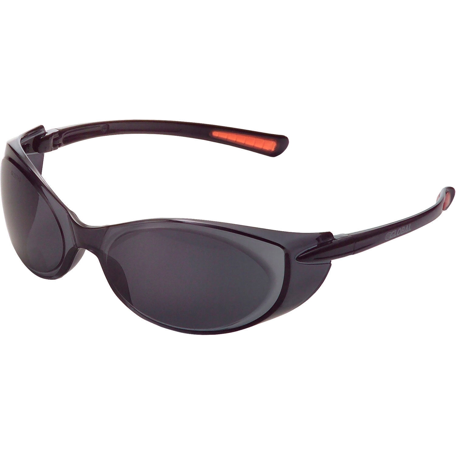 Frameless Safety Glasses, Side Shields, AntiFog, Smoke Lens