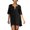 Black 03, variant on Easter Dress Boho Beach Vacation Tassel Mini Dress, Notch V Neck Cold Shoulder Cutout Short Sleeve Loose Shift Cover Up Dress Cocktail Dresses for Women