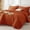Burnt Orange, variant on 7-Piece Queen Beige Seersucker Comforter Set, All Season Luxury Bed in a Bag with Sheets & Pillowcases
