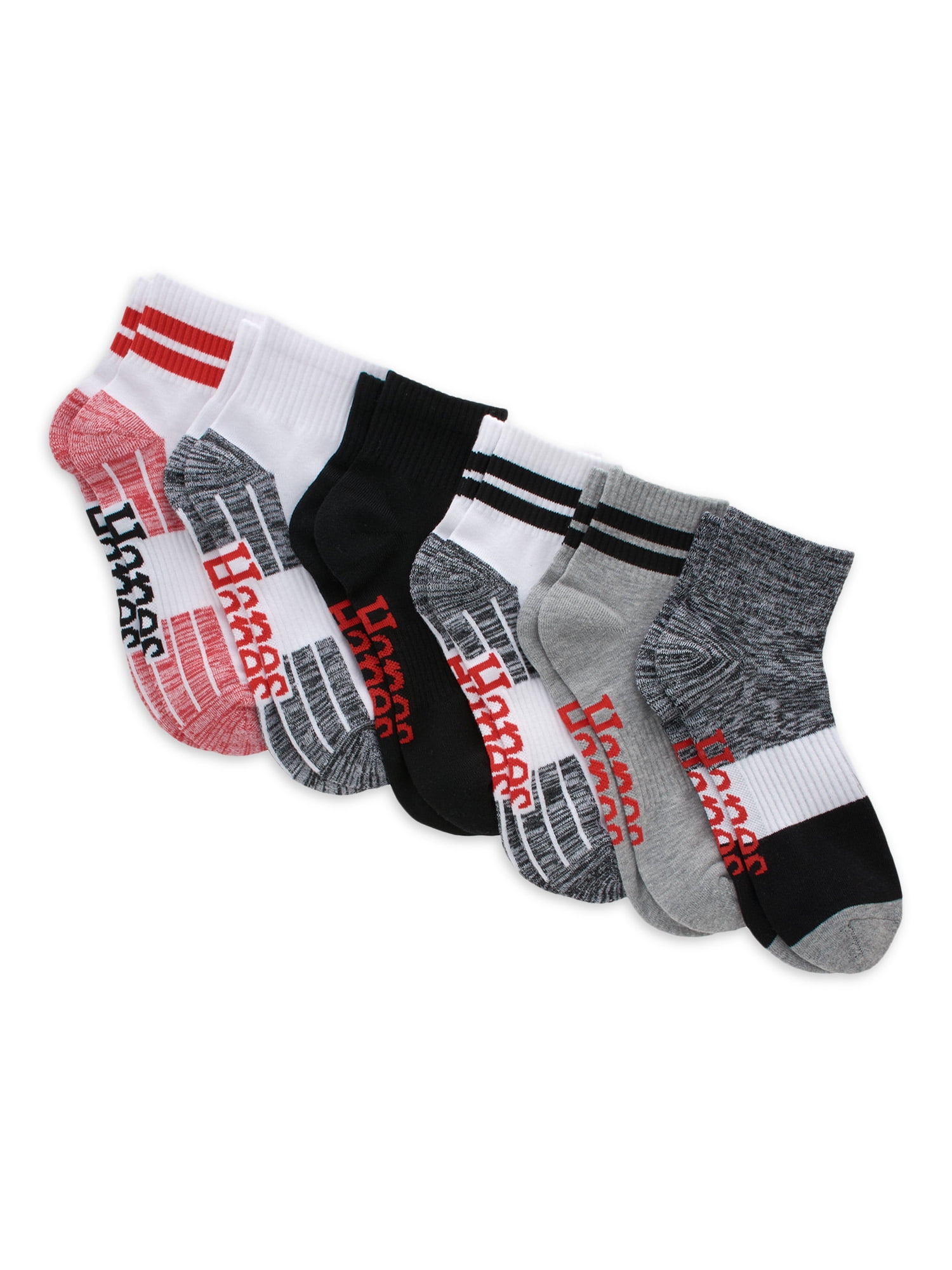 Hanes Originals Men's Ankle Socks, Moisture Wicking, 6Pair Pack