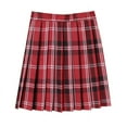 thumbnail image 2 of Xixinqiwan Women 2025 Skirts Plus Size,Women's Mini Skirt Plaid American Vintage Pleated Skirt Uniform Role Play Costume Halter Dresses with Flowy Design, 2 of 4
