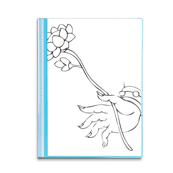 Culture Lotus Hand Simple Illustration Pattern Book Sheet Protectors Portfolio Binder Folder