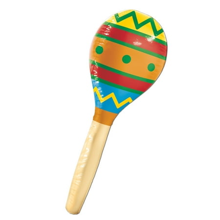 Pack of 6 Colorful Fiesta Inflatable Maraca Party Decorations 30
