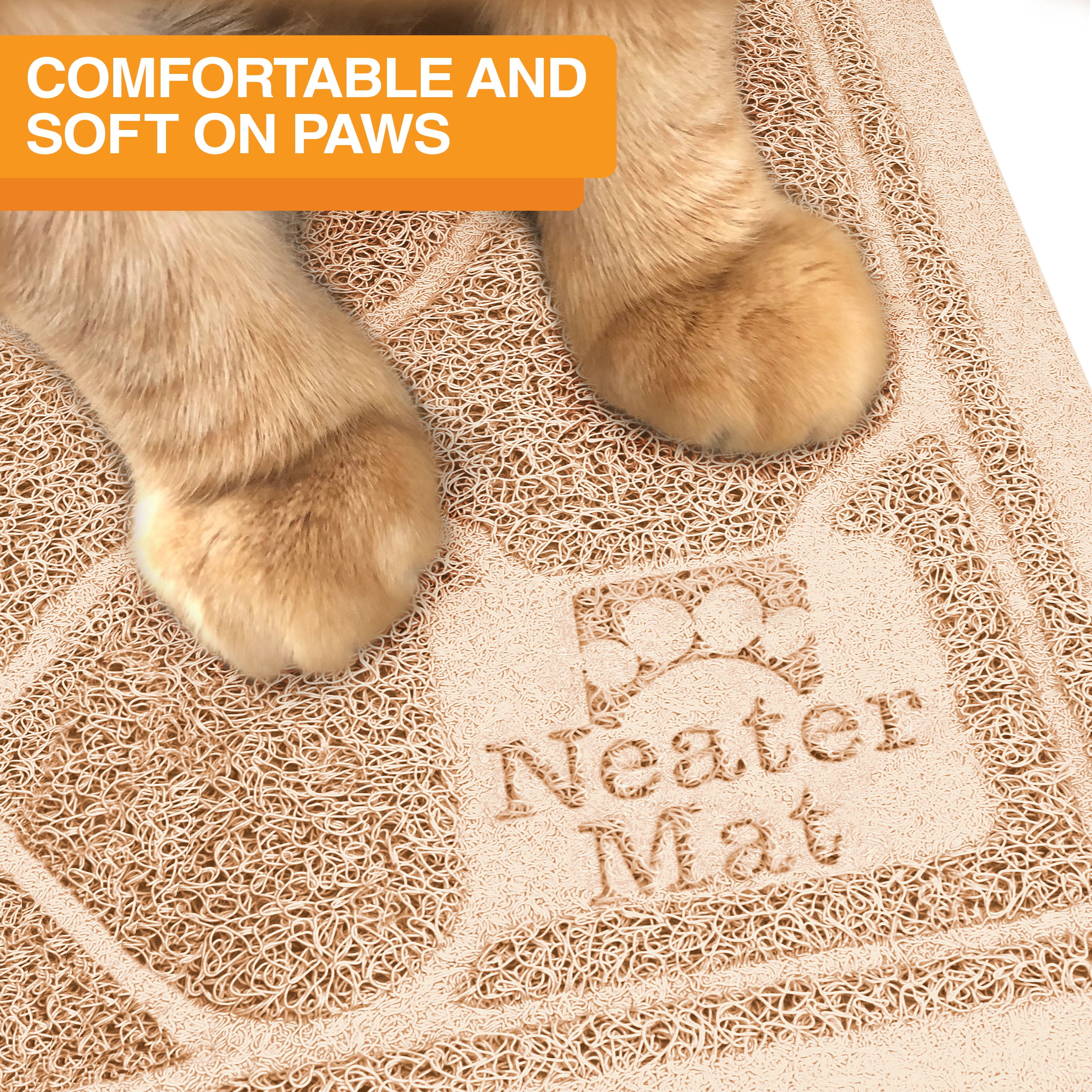 Neater Pets Neater Mat Litter Trapping Mat, Beige, 23" x 35"
