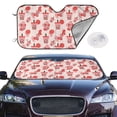 thumbnail image 2 of Fotbe Milk Tea Car Windshield Sunshade | Sun Visor Protector Front Window Shade, Keeps Out UV Rays, Keeps Your Vehicle Cool-Small, 2 of 7