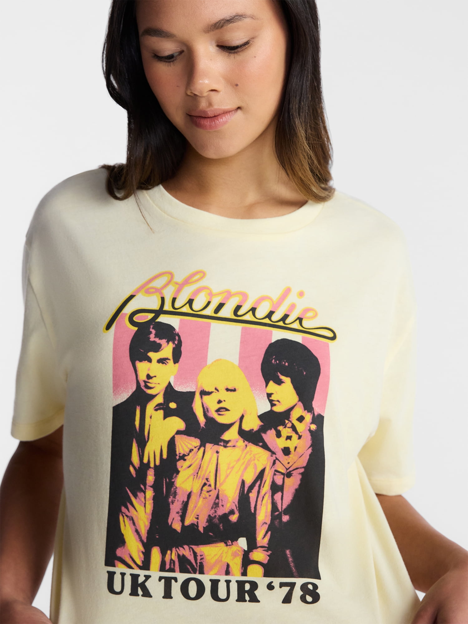 No Boundaries Blondie UK Tour Women's Graphic Boyfriend Tee, Sizes XXS-XXL