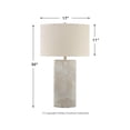 thumbnail image 3 of Signature Design by Ashley Bradard Rustic Contemporary Table Lamp, Brown & Ivory, 3 of 3