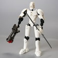 thumbnail image 2 of White Action Figure Robot Toy With 13 Movable Joints And Wings 3D Printed Model Kit For Diy Customization And Stress Relief 6 Inches Tall, 2 of 4