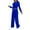 Blue, variant on Womens Clothes Women's Fashion Round-Neck Casual Set Casual Top Blouse And Pants Two-Piece Sportswear,Blue S