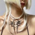 thumbnail image 5 of Collar de perlas de espina, gargantilla de perlas, joyería de fiesta, material ABS para mujer, 5 of 5