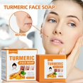 thumbnail image 4 of Hauiodp Turmeric Cleansing Soap Natural Exfoliating Cleansing Soap For Lightening Spots Clearing Scar Age Spots Sunburn Discoloration Turmeric, 4 of 8