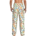 thumbnail image 3 of Uemuo Simple Drawing Pattern Men's Wide Leg Palazzo Lounge Pants with Pockets Light Weight Loose Comfy Casual Pajama Pants-Large, 3 of 9